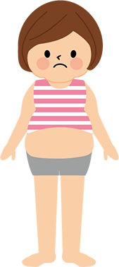 太った女性のイラスト